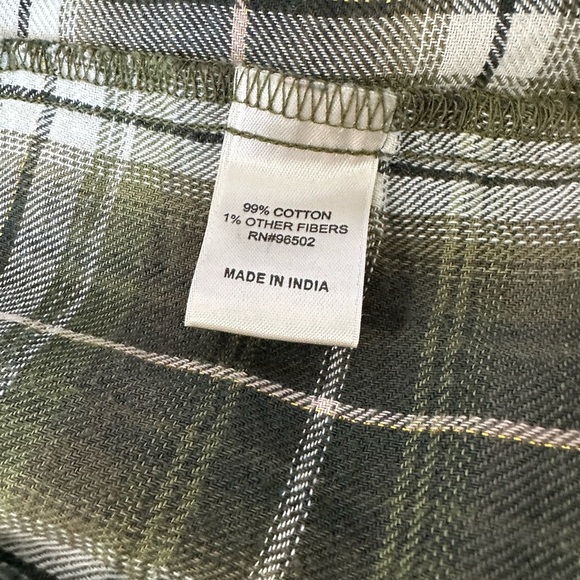 Vintage 90s Plaid Distressed Fringe Flannel Plaid Cardigan Women’s Size Large - Picture 10 of 13